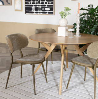 Eettafel – Ø 120 – Eiken  Zuiver, Ijver, Bruin